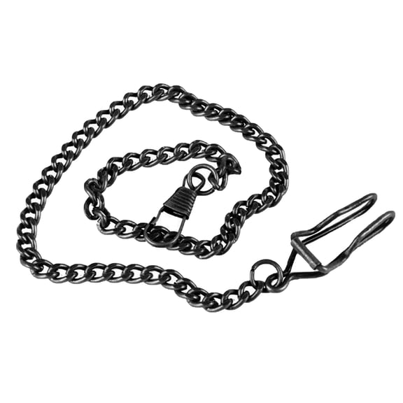 Farfi Unisex Vintage Alloy Pocket Watch Link Chain Necklace Jewelry Gift Decor (Black)