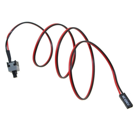 Farfi Universal Power Line Motherboard Reset On/Off Button Replacement Switch Cable for Desktop PC