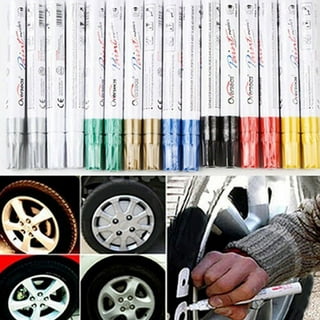 4Pcs Cars Wheel Oily Mark Pen Long-lasting Auto Rubber Tyre Paint
