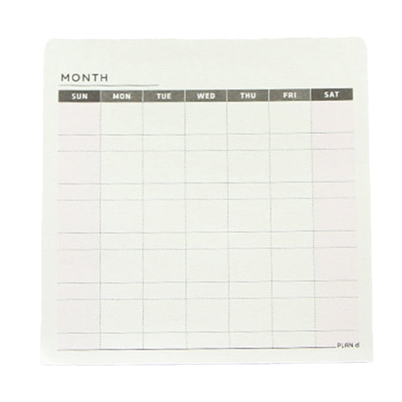 Farfi Weekly Monthly Check List Work Plan Square Paper Notebook Diary Agenda Daybook (Monthly)