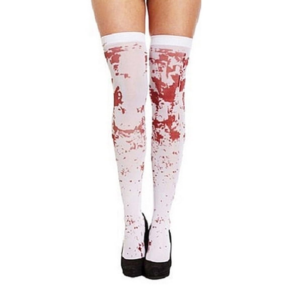 Farfi Women Over The Knee Socks Blood Stained Bloody Socks Halloween Party Costume