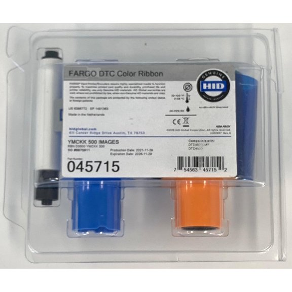 Fargo 45715 Color Ribbon + 500 PVC Cards