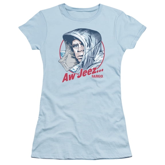 Fargo Aw Jeez Junior Women's T-Shirt Sheer Light Blue