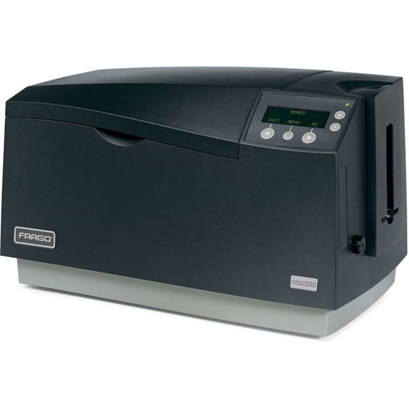 Restored Fargo DTC 550 Dual-Sided ID Card Printer – Base Model, 300 dpi, P/N: 91820E