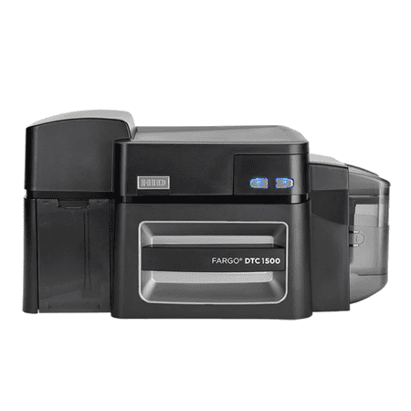 Fargo HID DTC1500 Single-Sided ID Card Printer – USB & Ethernet, Secure Direct-to-Card Color & Monochrome Printing System, Network Ready,