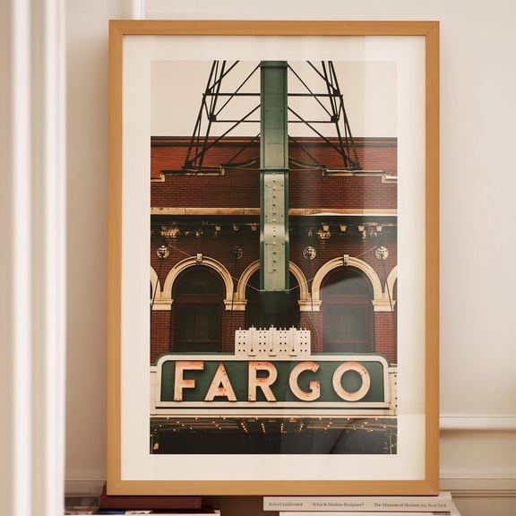 Fargo North Dakota Print Rustic Travel Wall Art Home Decor Office Wall Art Home Decor Office Wall Art
