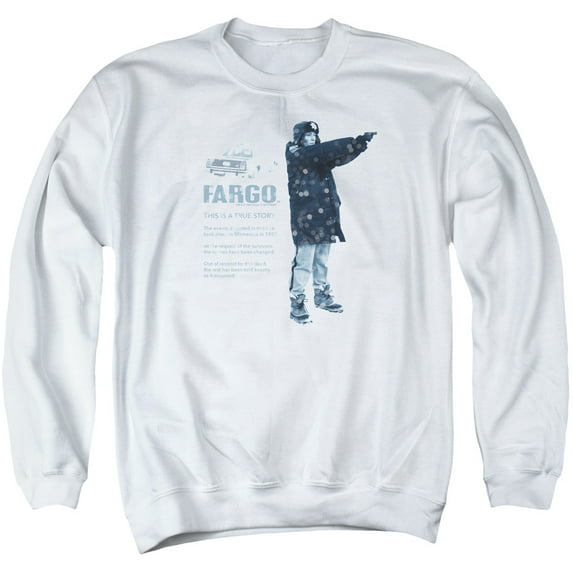 Fargo This Is A True Story Adult Crewneck Sweatshirt White
