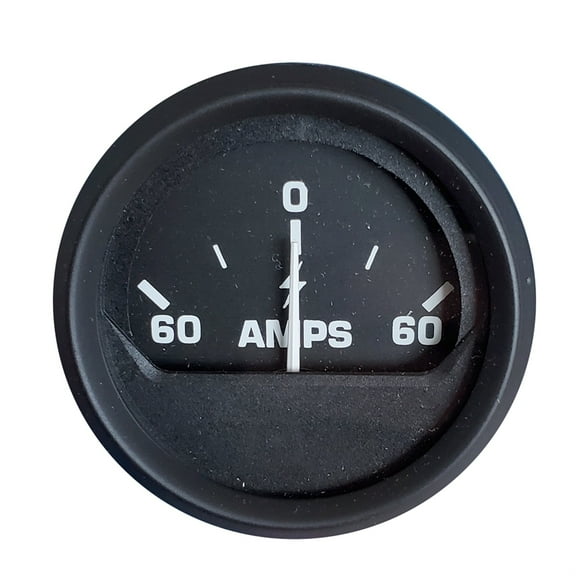 FARIA EURO BLACK 2" AMMETER GAUGE (60-0-60 AMPS)