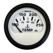 Faria 12904 Euro Water Temperature Gauge 100-250 F - 2, White