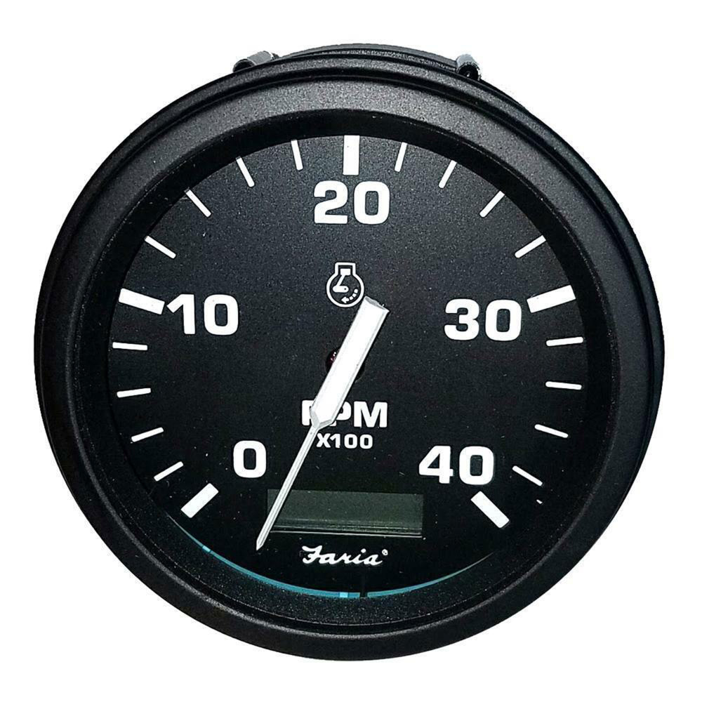 Faria 32834 Euro Tachometer with Hourmeter (4000 RPM) Diesel 4