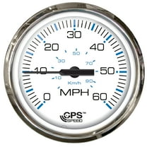 Faria 33850 Chesapeake Stainless Steel Tachometer (7000 RPM) with SystemCheck Indicator (Johnson/Evinrude Outboard) Gas - 4", White