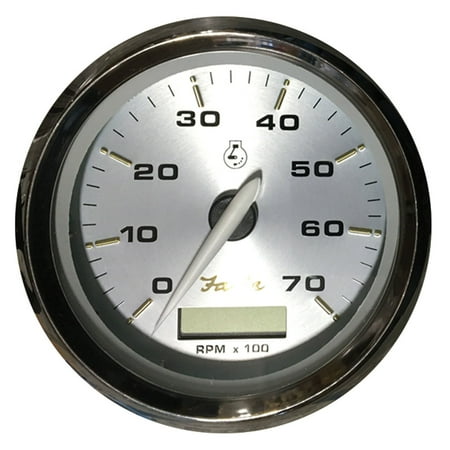 Faria 39040 Kronos Tachometer Gauge with Hourmeter 7000 RPM Gas Outboard - 4"