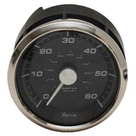 Faria Beede Boat Speedometer Gauge SEC011B | 3 1/4 Inch 60 MPH (Kit)