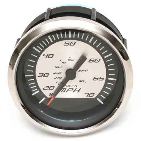 Faria Beede Boat Speedometer Gauge SEK062A | 3 1/4 Inch Silver Black