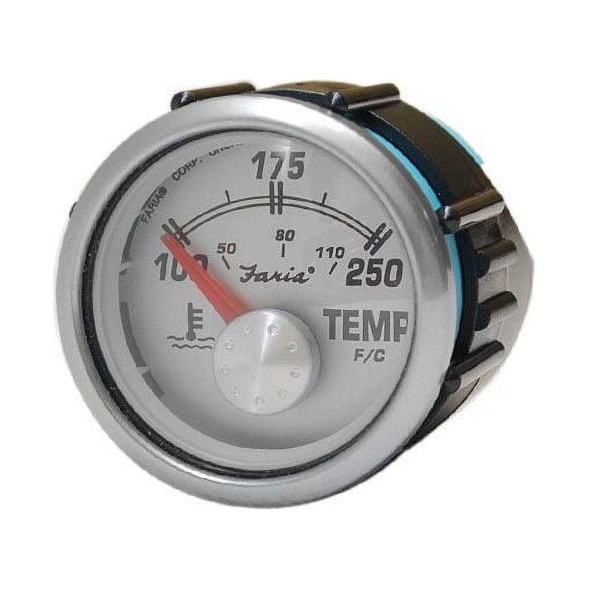 Faria Beede Boat Temperature Gauge GP7687A 2 Inch Silver 250 Degree