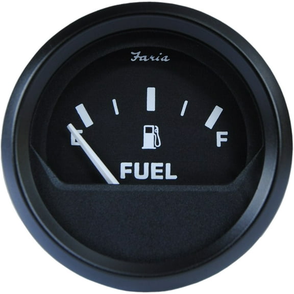 Faria Beede Faria 12801 Euro Fuel Level Gauge (E-1/2-F) - 2", Black