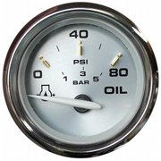 Faria Beede Instruments 2 in. Kronos Oil Pressure Gauge - 80 PSI