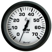 Faria Euro White 4 Tachometer 7000 RPM Gas Outboards