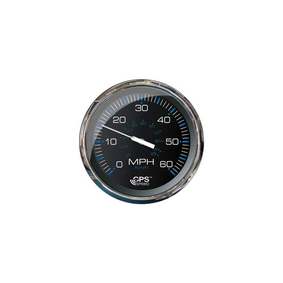 Faria 33761 Chesapeake Stainless Steel Speedometer (60 MPH) Studded - 5", Black