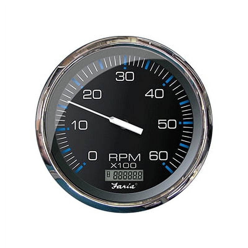 Faria Beede Instruments 33763 Chesapeake Black SS Tachometer with