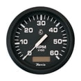 thumbnail image 1 of 5" Black and White 4in Tachometer with Hourmeter - 6,000 RPM Gas - Inboard, 1 of 2