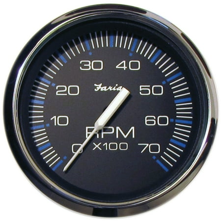 Faria Beede Instruments - Faria Chesapeake Black SS 4" Tachometer - 7,000 RPM (G