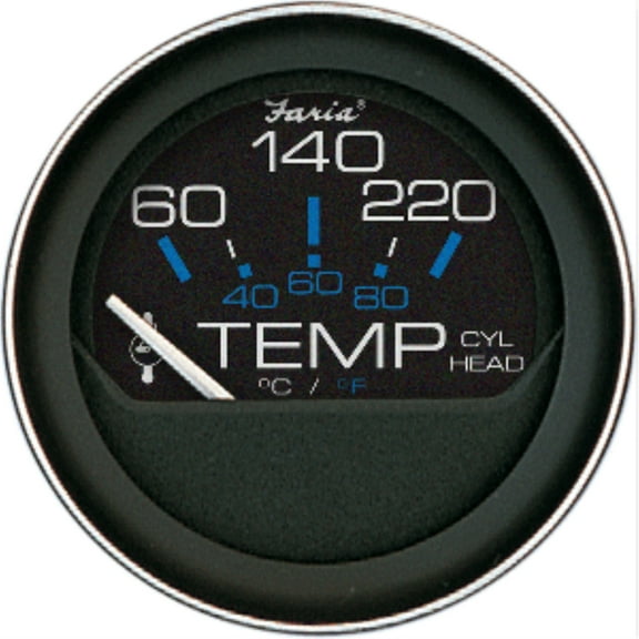 Faria Coral 2" Cylinder Head Temperature Gauge (60-120 F) w/Sender