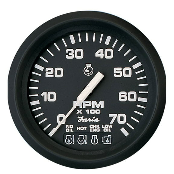 Faria Beede Instruments Euro Tachometer Accurate Readings Tachometer Gauge, Black
