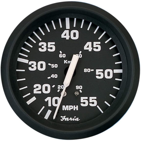 Faria Beede Instruments Faria Beede Faria 32810 Euro Speedometer (55 MPH) Pitot - 4", Black