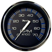 Faria Chesapeake Black 4 Tachometer - 7000 RPM Gas All Outboards