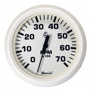 FARIA DRESS WHITE 4 TACHOMETER 7000 RPM GAS