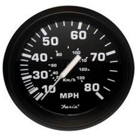 Faria Beede Instruments - Faria Euro Black 4" Speedometer - 55MPH (Mechanical)