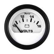 Faria 12911 Euro Voltmeter 10-16 VDC - 2", White