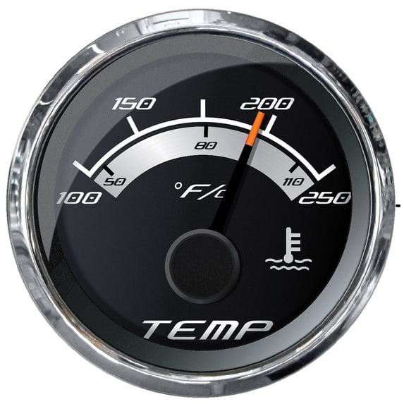 Faria Beede Instruments Platinum 2 Inch Water Temp Gauge (100-250 Deg F) - 22017