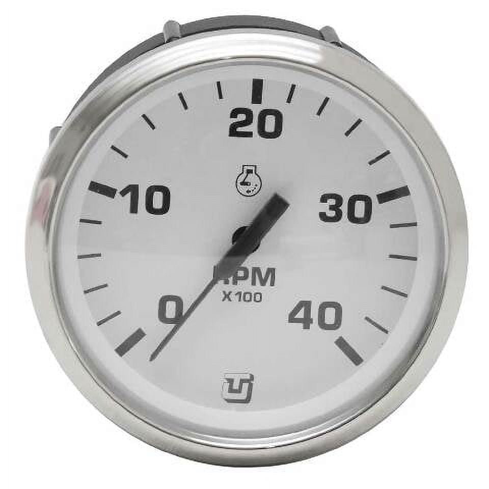 Faria Boat 4000 RPM Tachometer Gauge TD9337B | 3 3/8 Inch Diesel O/B ...