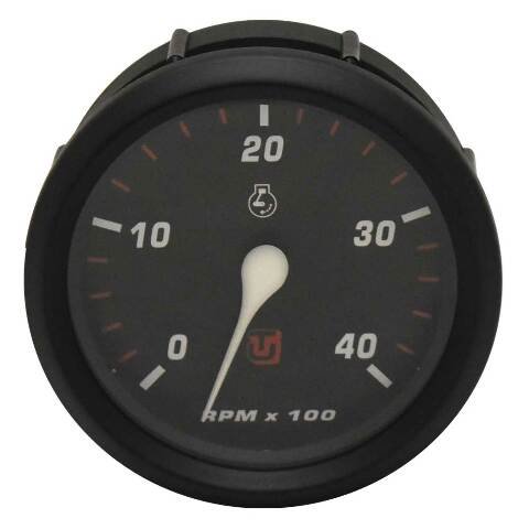 Faria Boat 4000 RPM Tachometer Gauge TD9747C | 3 3/8 Inch Diesel