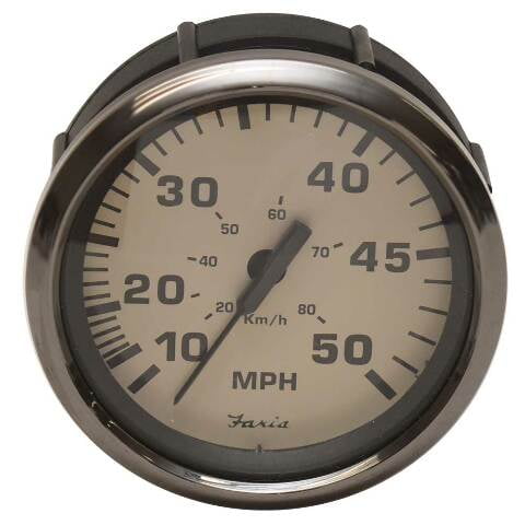 Faria Boat 50 MPH Speedometer Gauge SE9299A | 3 3/8 Inch