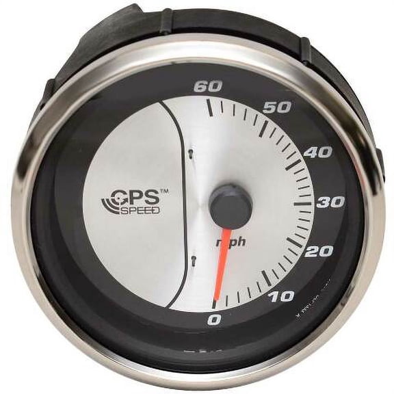 Faria Boat GPS Speedometer Gauge GSC071A | 4 1/4 Inch Silver Black