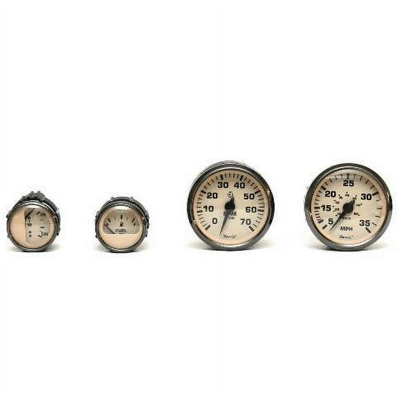 Faria Boat Gauge Set | 3 3/8 Inch Euro Beige (Set of 4)