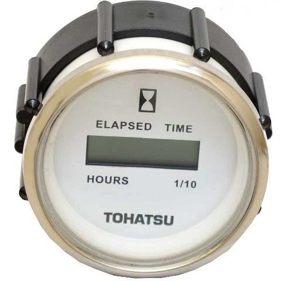 Faria Boat Hour Meter Gauge MH0213A Tohatsu Digital 2 Inch Silver