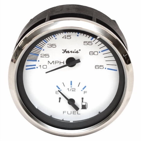 Faria Boat Multifunction Gauge GS0073A | Chesapeake White SS 3 1/4 Inch