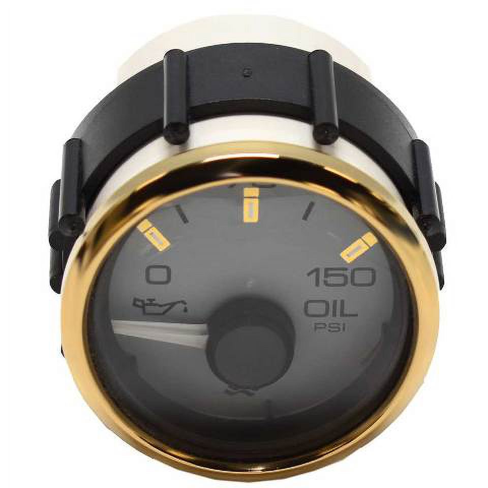 Beede 2" Black Oil Pressure Gauge For Boats – 945330, 2-Inch Cutout