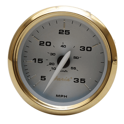 Faria Boat Pontoon Speedometer Gauge SE9980A | Kronos Gold 3 1/4 Inch