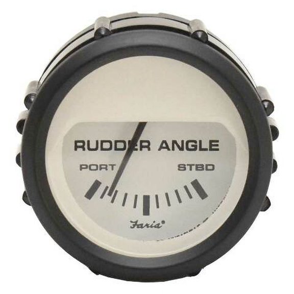 Faria Boat Rudder Angle Gauge GP7376B | Euro White 2 Inch