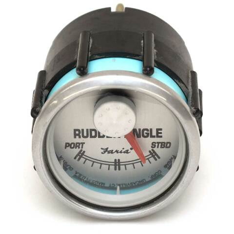 Faria Boat Rudder Angle Indicator Gauge GP7919A | Silver 2 Inch