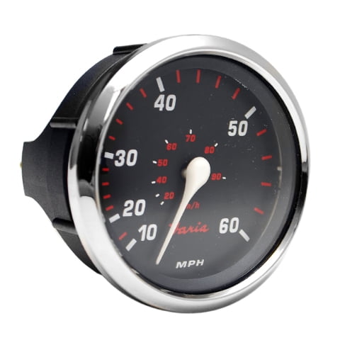 Faria Boat Speedometer Gauge SE9322A | Professional Red 3 1/4 Inch