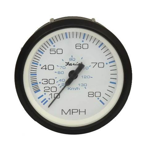 Faria Boat Speedometer Gauge SE9513B | Chesapeake White 3 1/4 Inch