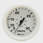 Faria Boat Speedometer Gauge SE9708C | Dress White 30 Knots
