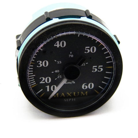 Faria Boat Speedometer Gauge SE9745A | Maxum 60 MPH 3 1/4 Inch Black
