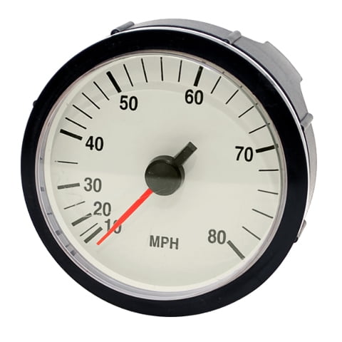 Faria Boat Speedometer Gauge SE9766A | 4 1/4 Inch Off-White